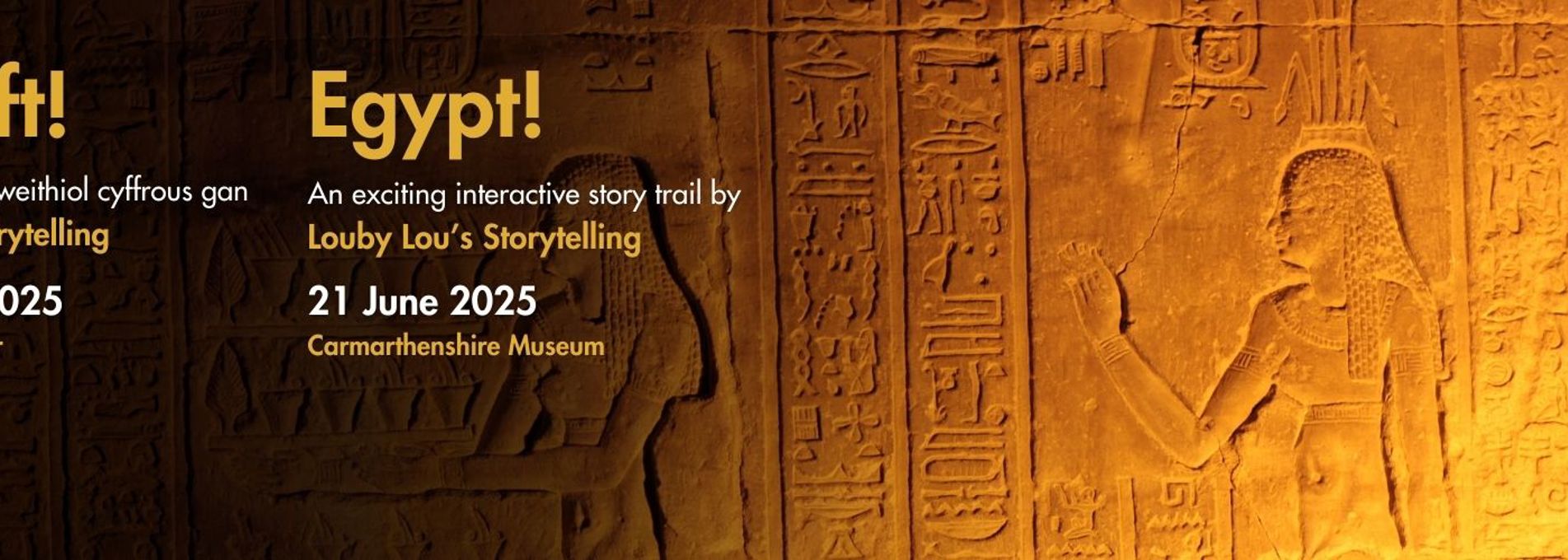 Egypt: An exciting interactive story trail by Louby Lou's Storytelling at Carmarthenshire Museum