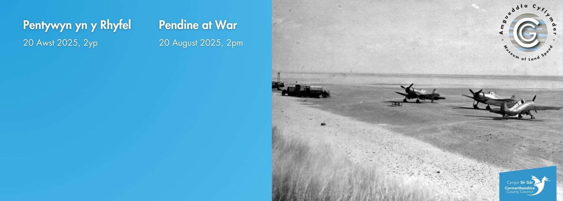 Pendine at War, 20 August 2025, 2pm