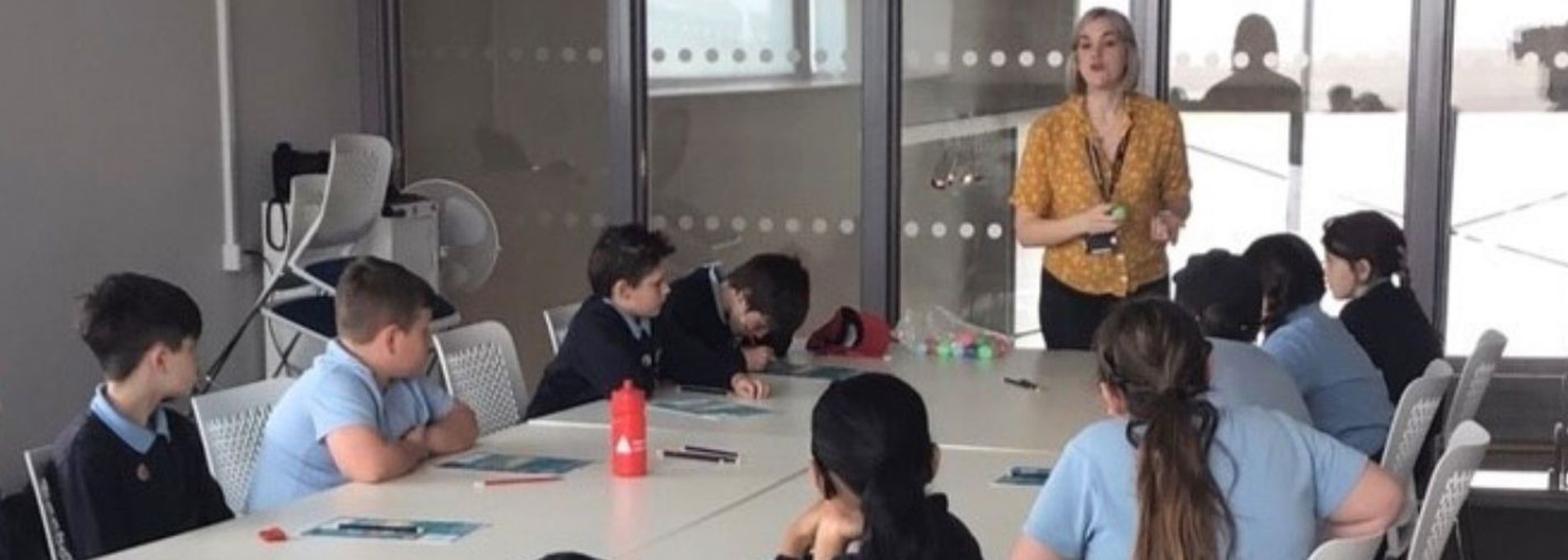 Schools Heritage Officer leading a workshop of primary school children