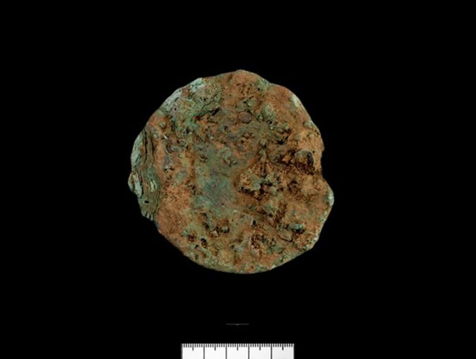 Figure 15. The copper ingot from the first of the two hoards from Llangeitho Community, Ceredigion (© Ceredigion Museum/Amgueddfa Cymru - Museum Wales)