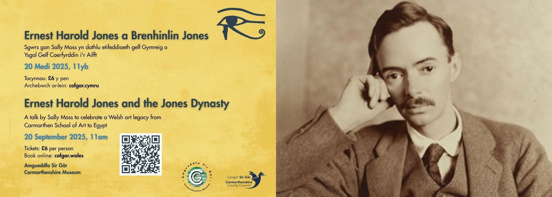 Talk: Ernest Harold Jones and the Jones Dynasty, 20 September, 11am. At Carmarthenshire Museum
