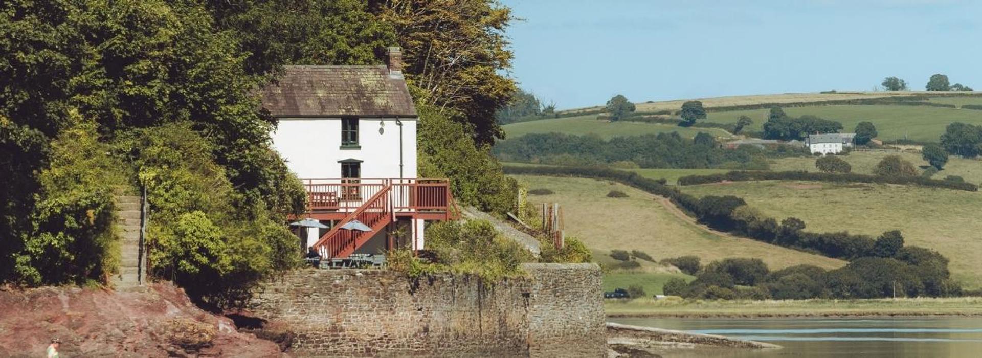 Dylan Thomas Boathouse from a distance