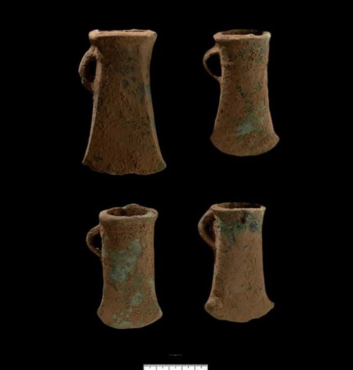 Figure 17. Four bronze axeheads from the second Late Bronze Age hoard from Llangeitho Community, Ceredigion (© Ceredigion Museum/Amgueddfa Cymru - Museum Wales)