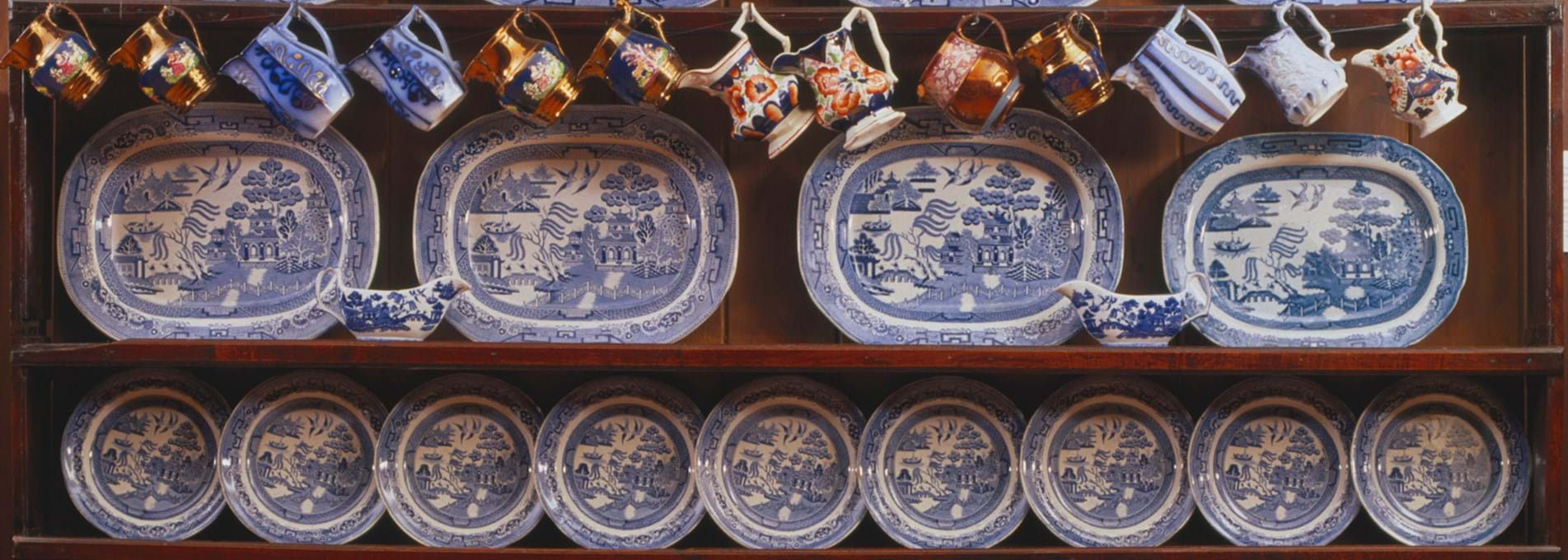 An array of china on a Welsh dresser