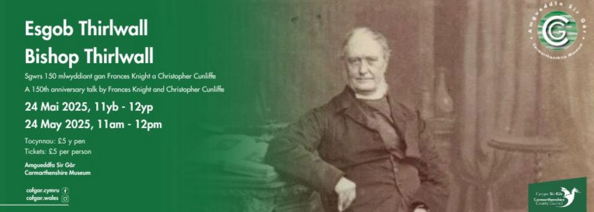 Bishop Thirlwall Talk at Carmarthenshire Museum