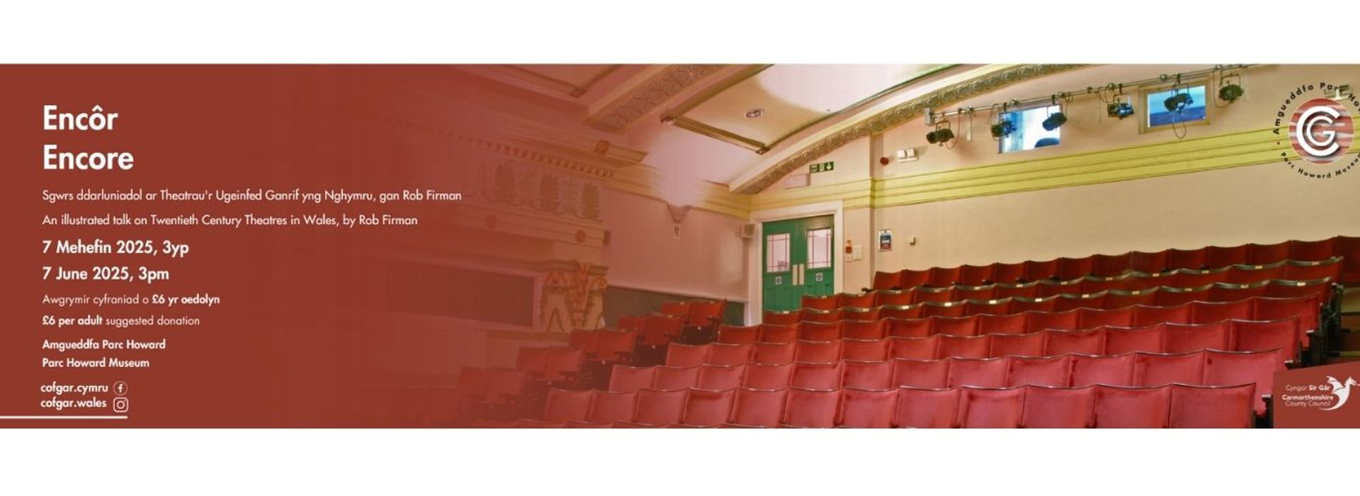 Talk: Encore, An illustrated talk on Twentieth Century Theatres in Wales - 7 June